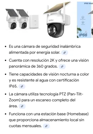 Cámara Vigilancia AOSU Solar Exterior