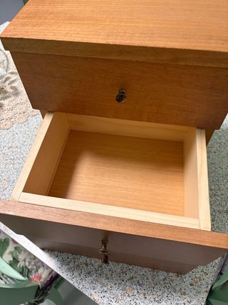 Scatola portaoggetti in legno 3 cassetti