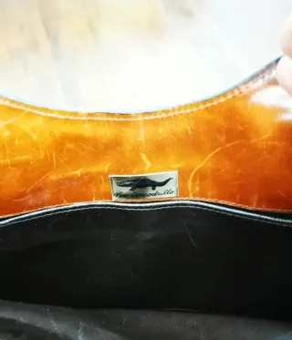 Borsa vera pelle coccodrillo GB marrone