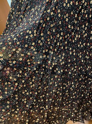 Gonna vintage floreale nera