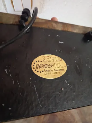 Teléfono antiguo mármol 24K chapado