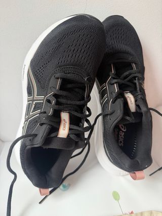 Zapatillas Asics Mujer Talla 40 Negras Rosas