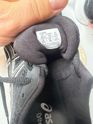 Zapatillas Asics Mujer Talla 40 Negras Rosas