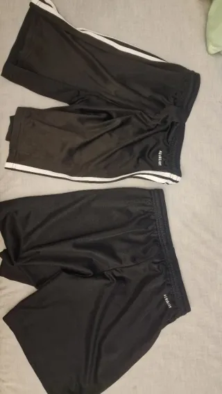 2 Pantalones Cortos Adidas Negros 11-12 años
