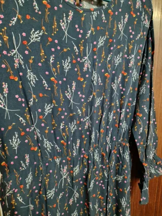 Vestido Largo Estampado Azul Suave