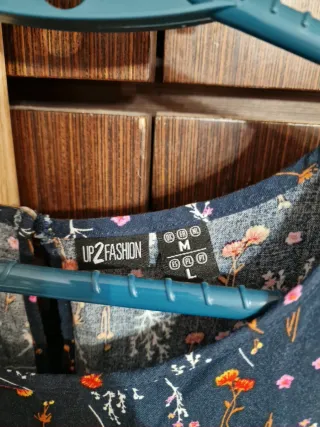 Vestido Largo Estampado Azul Suave