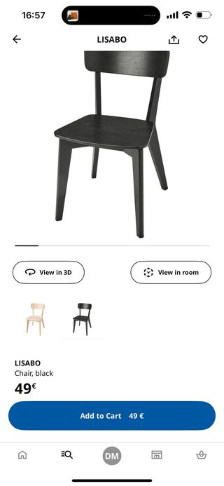 Conjunto mesa de comedor IKEA madera moderno