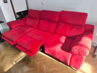 Sofá 3 plazas relax eléctrico cabezales