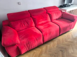 Sofá 3 plazas relax eléctrico cabezales