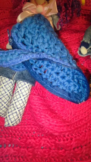 Bambole fatte a mano con borsa