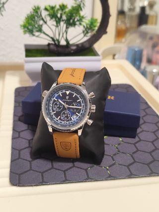 Reloj Poedagar Hombre Azul y Plateado