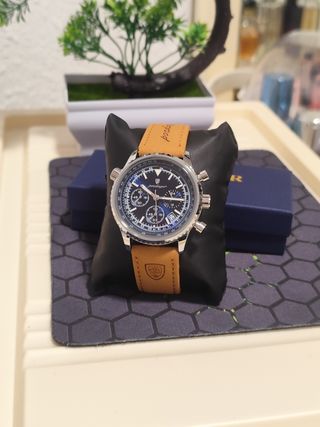 Reloj Poedagar Hombre Azul y Plateado