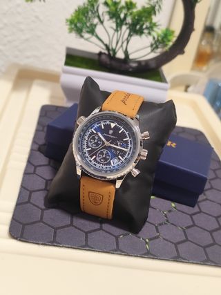 Reloj Poedagar Hombre Azul y Plateado