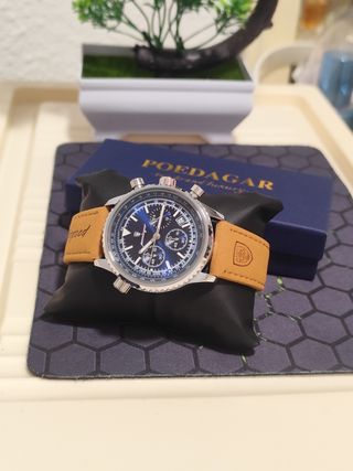Reloj Poedagar Hombre Azul y Plateado