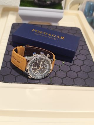Reloj Poedagar Hombre Azul y Plateado