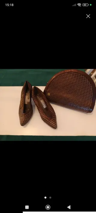 Conjunto Zapatos y Bolso Negro Multicolor