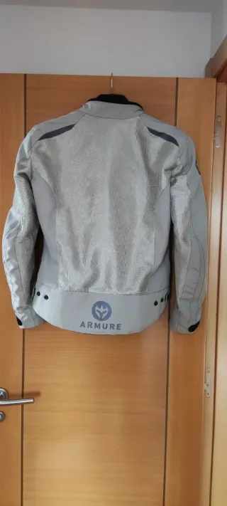 Chaqueta Moto Armure Juno Vented Mujer Plateada