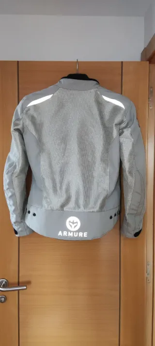 Chaqueta Moto Armure Juno Vented Mujer Plateada