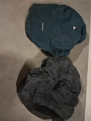 Funda impermeable mochila Quechua verde,