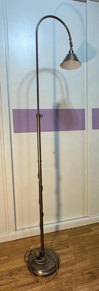 Lámpara de pie bronce y flexo de bronce