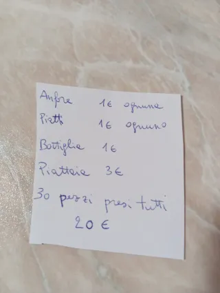 Miniature per presepe. Banco della terracotta