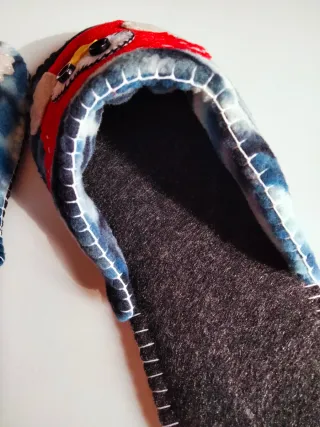 Pantofole gufetto in pile e feltro