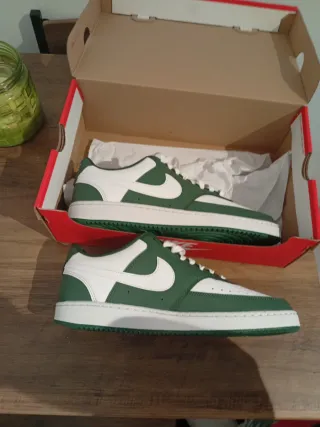 Nike Court Vision Lo Verde y Blanco