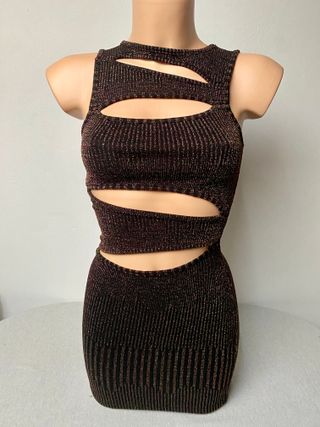 Mini abito o top White Fox Lurex Multicolore XS