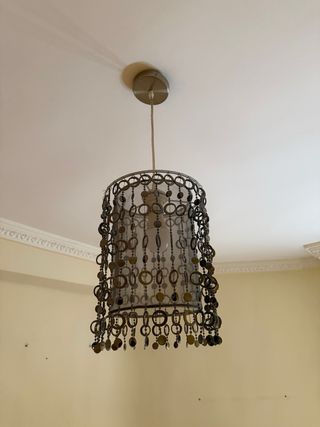 Lámpara de techo colgante con abalorios