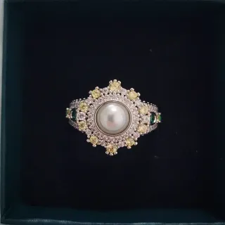 Anillo Plata Perla