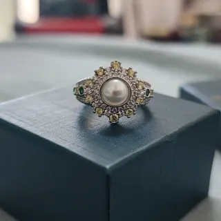 Anillo Plata Perla