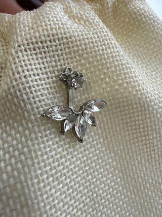 Pendientes de plata con pedrería