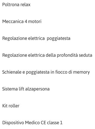 Poltrona relax 4 motori come nuova