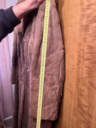 Abrigo piel zorro vintage marrón