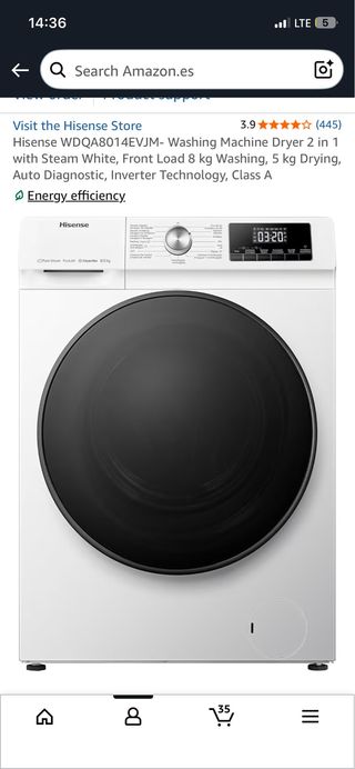 Washing M Lavadora-Secadora Hisense 8kg/5kg ClaseA