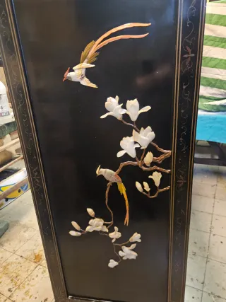 Antica credenza cinese lacca giada