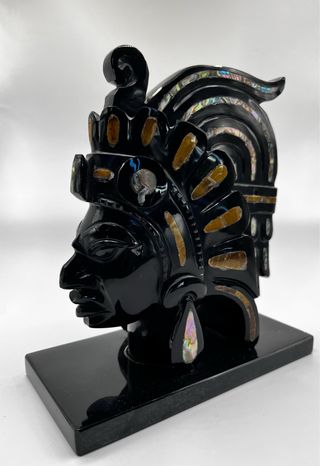 Figura Decorativa Arte Maya Negra