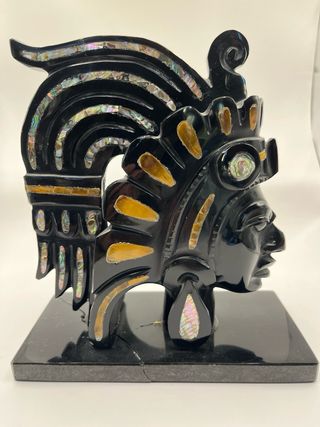 Figura Decorativa Arte Maya Negra