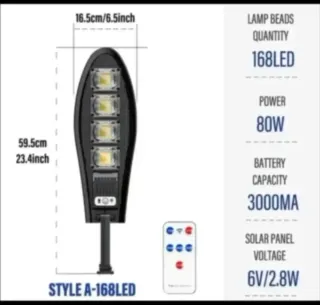 2 Farolas Solares 168 LED
