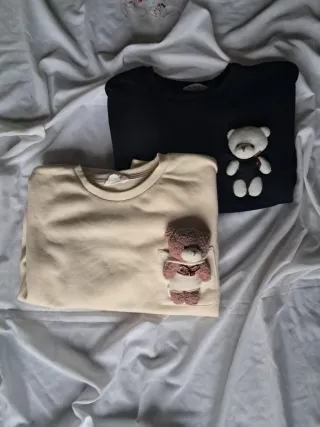 2 maglioni Calliope nero/panna Tg 13 anni