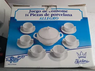 Juego Consomé Porcelana 14 Piezas Allegro, BBVA