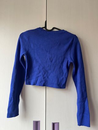 Jersey fino azul eléctrico Zara Talla S