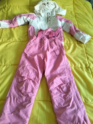 Conjunto Nieve Niña 8-10 Años Rosa y Blanco
