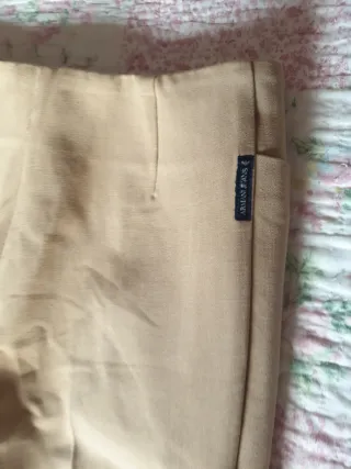 Pantalones Armani Jeans Beige Mujer