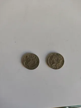 Monedas antiguas España 25 céntimos