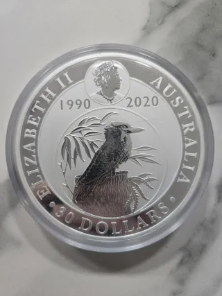 Moneda Plata 1kg Kookaburra 30 Aniversario