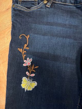 Pantaloni premaman jeans con fiori