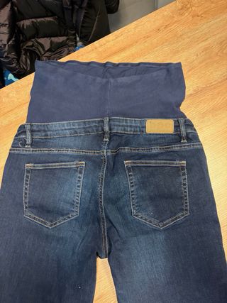 Pantaloni premaman jeans con fiori