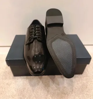 Scarpe eleganti uomo nere lucide