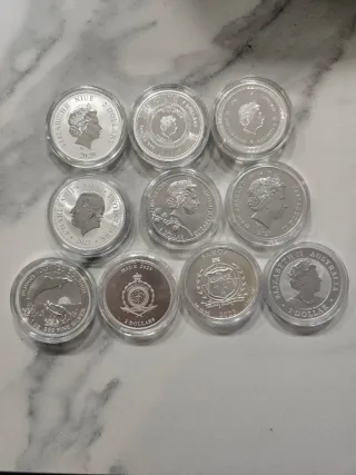 10 Monedas Plata 1 Onza